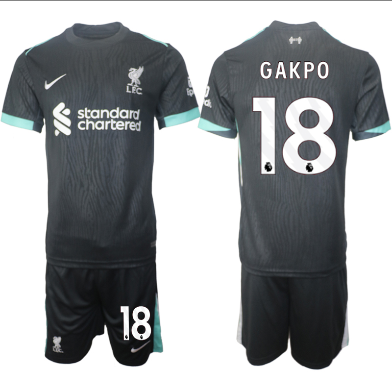 Men 2024-2025 Club Liverpool away Black #18 Soccer Jersey